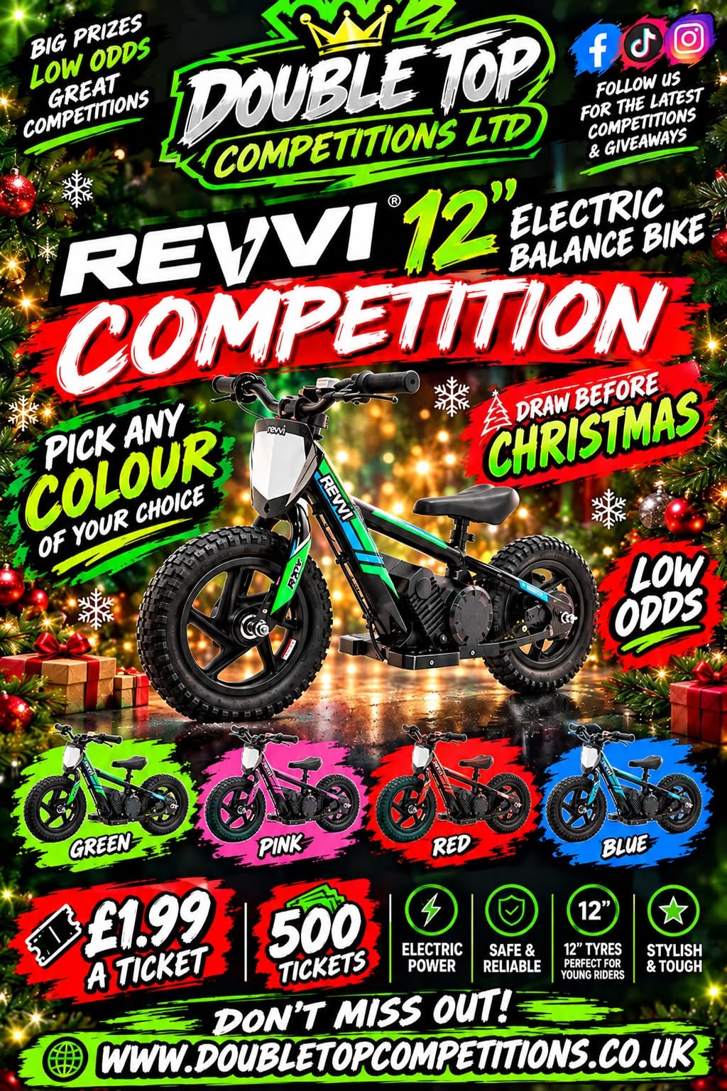 Win a REVVI 12" BALANCE BIKE